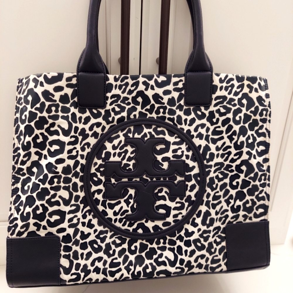Tory Burch Ella Printed Tote Bag- Large Clouded Leopard
